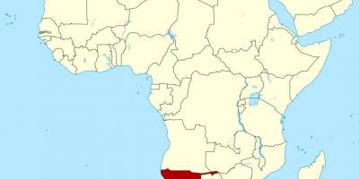 Карта Афрыка Намібія